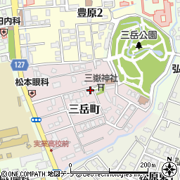 青森県弘前市三岳町周辺の地図