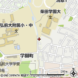青森県弘前市学園町1-69周辺の地図