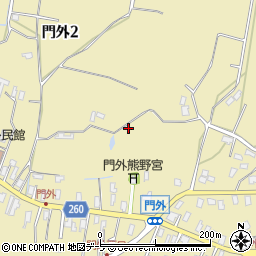 青森県弘前市門外周辺の地図