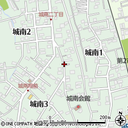 青森県弘前市城南周辺の地図