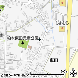 青森県平川市柏木町東田143周辺の地図