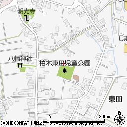 青森県平川市柏木町東田周辺の地図
