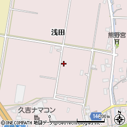 青森県弘前市川合浅田周辺の地図