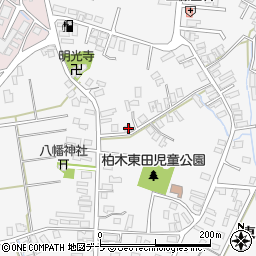 青森県平川市柏木町東田185-2周辺の地図