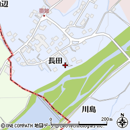 青森県弘前市番館長田56-1周辺の地図