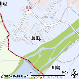 青森県弘前市番館長田56周辺の地図