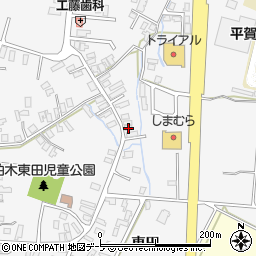 青森県平川市柏木町東田130周辺の地図