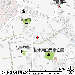 青森県平川市柏木町東田182周辺の地図