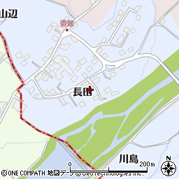 青森県弘前市番館長田55周辺の地図