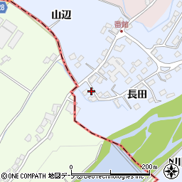 青森県弘前市番館長田14周辺の地図