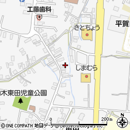 青森県平川市柏木町東田129周辺の地図