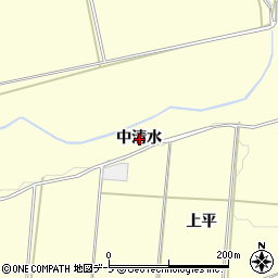 青森県十和田市藤島中清水周辺の地図