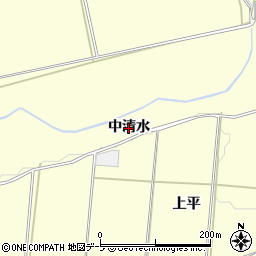 青森県十和田市藤島（中清水）周辺の地図