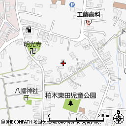 青森県平川市柏木町東田173周辺の地図