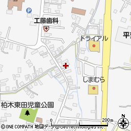 青森県平川市柏木町東田128周辺の地図
