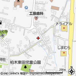 青森県平川市柏木町東田135周辺の地図