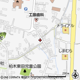 青森県平川市柏木町東田135-1周辺の地図