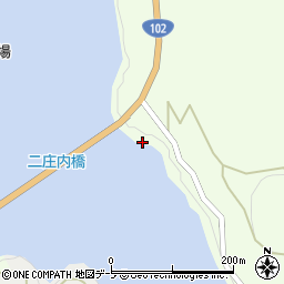 青森県黒石市二庄内（二庄内村上）周辺の地図