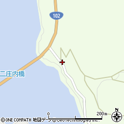 青森県黒石市二庄内後山周辺の地図
