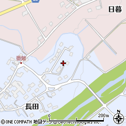 青森県弘前市番館長田105周辺の地図