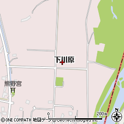青森県弘前市川合下川原周辺の地図