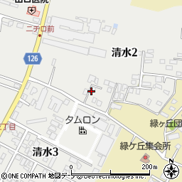 青森県弘前市清水2丁目3周辺の地図