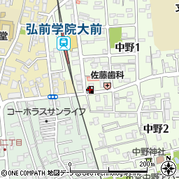 ＥＮＥＯＳ西弘前ＳＳ周辺の地図