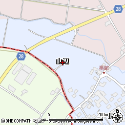 青森県弘前市番館山辺周辺の地図