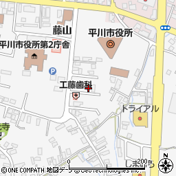 青森県平川市柏木町藤山10周辺の地図