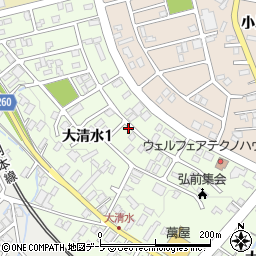 〒036-8161 青森県弘前市大清水の地図