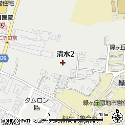 青森県弘前市清水2丁目14周辺の地図