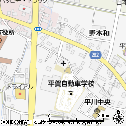 青森県平川市柏木町東田95周辺の地図