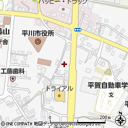 青森県平川市柏木町東田120周辺の地図