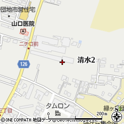 青森県弘前市清水2丁目周辺の地図