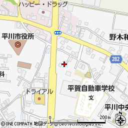 青森県平川市柏木町東田100周辺の地図