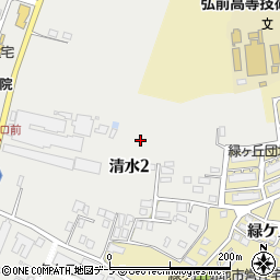 青森県弘前市清水2丁目12周辺の地図