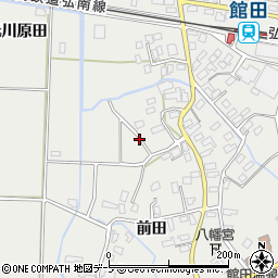 青森県平川市館田前田周辺の地図