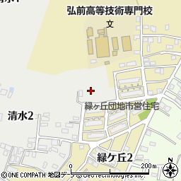 青森県弘前市清水2丁目9周辺の地図
