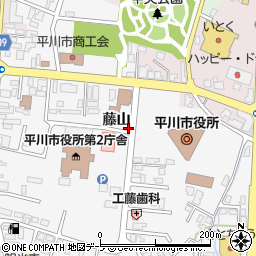 青森県平川市柏木町（藤山）周辺の地図