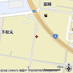 青森県弘前市門外富岡周辺の地図