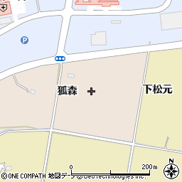 青森県弘前市小比内狐森周辺の地図