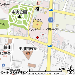 青森県平川市本町平野16-5周辺の地図
