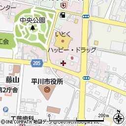 青森県平川市本町平野16周辺の地図