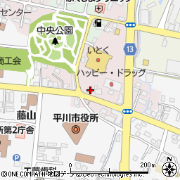 青森県平川市本町平野22周辺の地図
