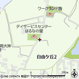 青森県弘前市自由ケ丘周辺の地図