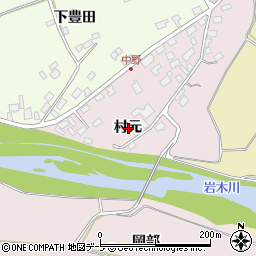青森県弘前市米ケ袋村元周辺の地図