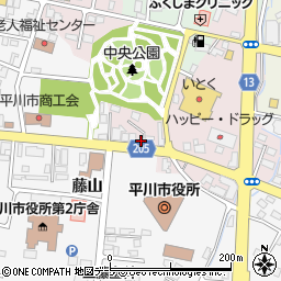 青森県平川市本町平野28-13周辺の地図