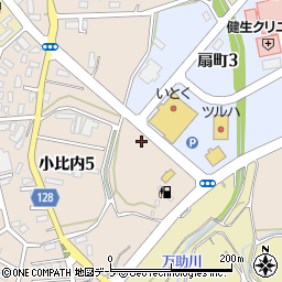 青森県弘前市小比内周辺の地図