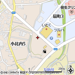 青森県弘前市小比内周辺の地図