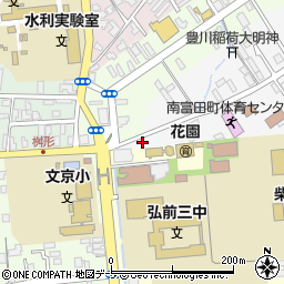 青森県弘前市南富田町2-4周辺の地図